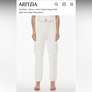 Aritzia Project White Cargo Pants Size 10